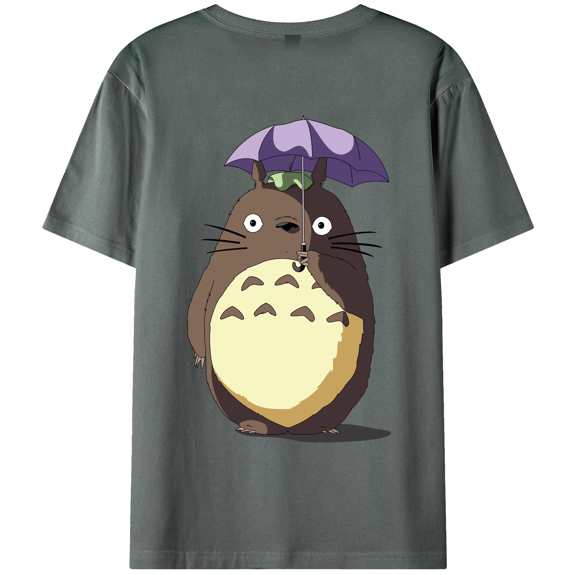 （画像用） となりのトトロ 草壁メイ 草壁サツキ My Neighbor Totoro Satsuki Kusakabe Mei Kusakabe 綿100％ メンズ半袖Tシャツ（バックプリント） 通気性